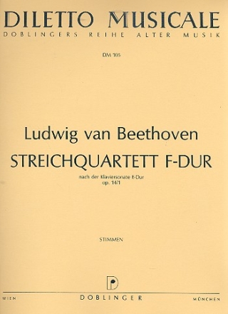 Streichquartett F-Dur op.14,1 nach der Klaviersonate E-Dur