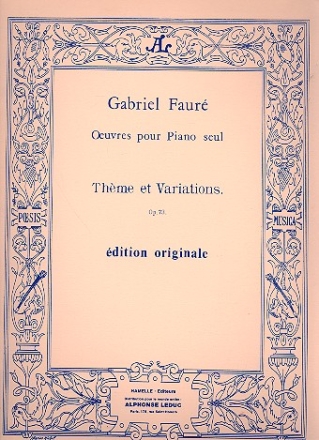 Thme et variations op.73  pour piano