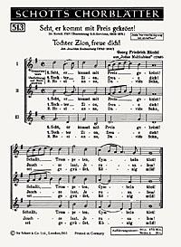 Seht, er kommt mit Preis gekrnt! / Tochter Zion, freue dich! fr Frauen- oder Kinderchor (SMezA) Chorpartitur