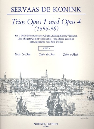 Trios aus op.1 und op.4 Band 2 für 2 Melodieinstrumente, Baß und Bc Partitur und 3 Stimmen