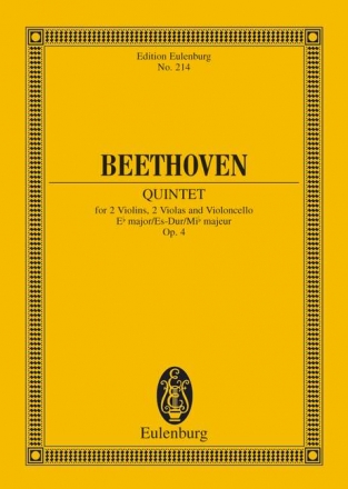 Quintett Es-Dur op.4 fr 2 Violinen, 2 Violen und Violoncello Studienpartitur