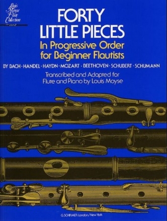 40 little pieces in progressive order for beginning flautists for flute and piano