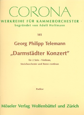 Konzert G-Dur fr 2 Violinen und Streicher Partitur (= Cembalo)