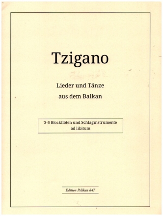 Tzigano 3 Balkan-Impressionen fr 3 Blockflten (SAT) und Schlagwerk Partitur