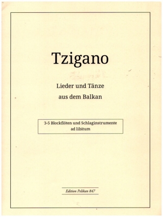 Tzigano 3 Balkan-Impressionen fr 3 Blockflten (SAT) und Schlagwerk Partitur