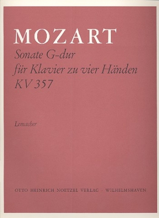 Sonate G-Dur KV357 fr Klavier zu 4 Hnden