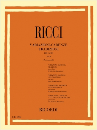 Variazioni, cadenze, tradizioni vol.2 per canto voci maschili (it)