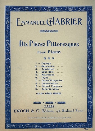 10 Pices pittoresques pour piano