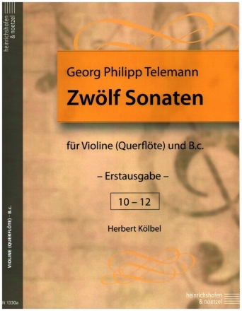 12 Sonaten Band 4 (Nr.10-12) fr Violine (Fl) und Bc