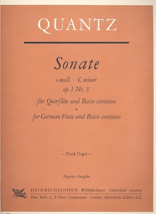 Sonate c-Moll op.1,3 fr Flte und Bc