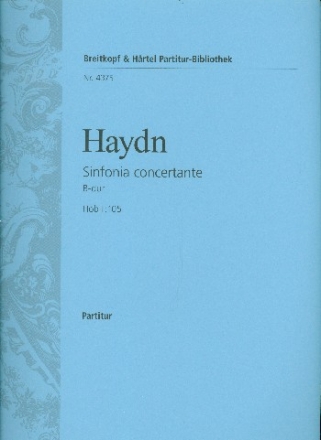Sinfonie B-Dur Nr.105 Hob.I:105 fr Violine, Violoncello, Oboe, Fagott und Orchester Partitur