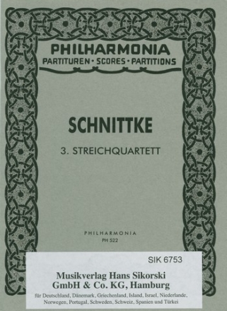 Streichquartett Nr.3  Studienpartitur