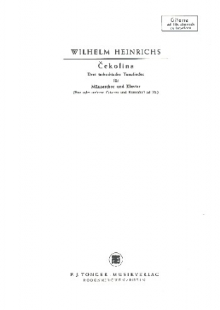 Cekolina fr Mnnerchor und Klavier (Instrumente ad lib) Gitarre