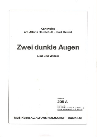 Zwei dunkle Augen Lied und Walzer fr Akkordeon (mit 2. Stimme)