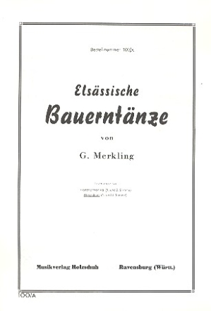 Elsssische Bauerntnze fr Akkordeon (mit 2. Stimme)