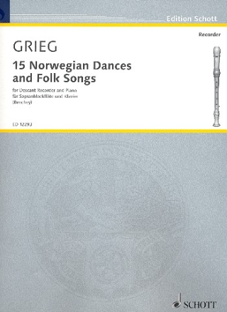 15 Norwegian Dances and Folk Songs for soprano recorder and piano