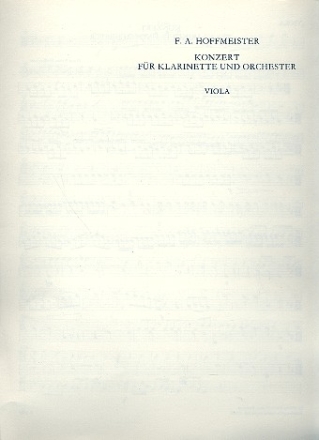 Concerto B-Dur fr Klarinette und Orchester Viola
