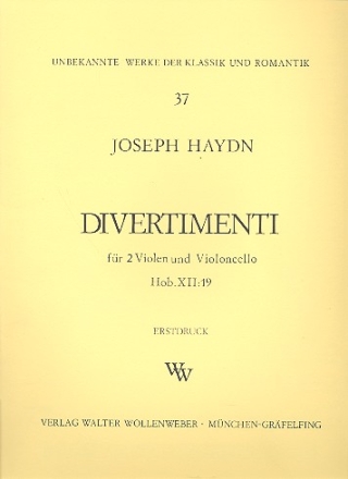 Divertimenti Hob.XII:19 fr 2 Violen und Violoncello 3 Stimmen