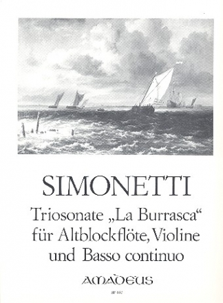 Triosonate 'La Burrasca' c-Moll op.5,2 fr Altblockflte, Violine und Bc Partitur und Stimmen