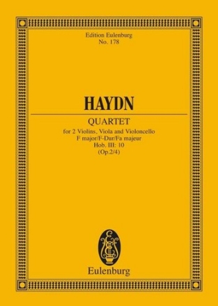 Streichquartett F-Dur op.2,4 Hob.III:10 fr Streichquartett Studienpartitur