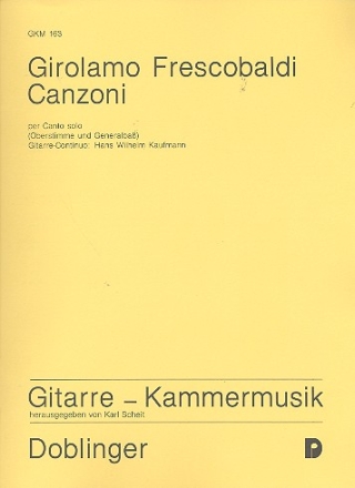 Canzoni  fr 1 Oberstimme mit Gitarrenbegleitung