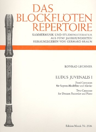 Ludus juvenalis 1 2 Canzonen für Sopranblockflöte und Klavier