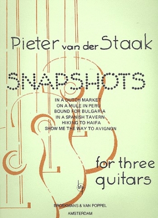 Snapshots easy pieces for 3 guitars score