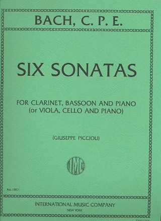 6 Sonatas for clarinet, bassoon and piano (viola, cello, piano)