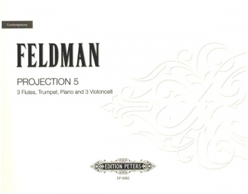 Projection V (1951) for 3 voices, 3 flutes, trumpet and 2 pianos Score