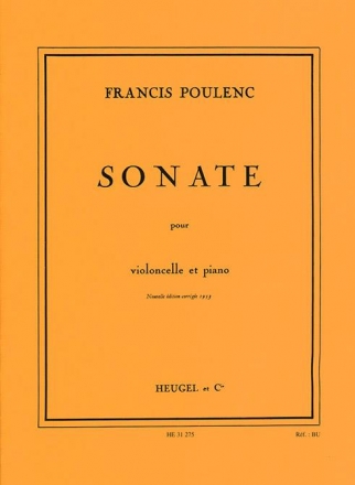 Sonate op.143 pour violoncelle et piano