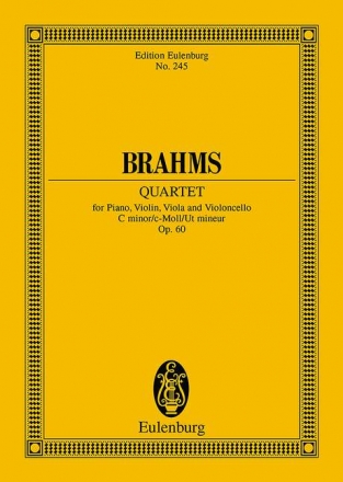 Quartett c-Moll op.60 fr Klavier und Streichtrio Studienpartitur