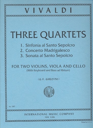 3 string quartets F.XI:7, XI:10 and XVI:2 for 2 violins, viola and violoncello parts