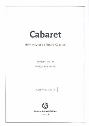 Cabaret  Klavierbegleitung zur Chorpartitur