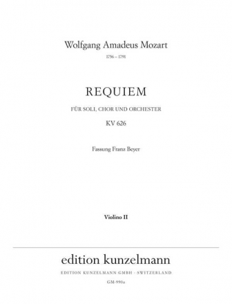 Requiem d-Moll KV626 fr Soli, Chor und Orchester Violine 2