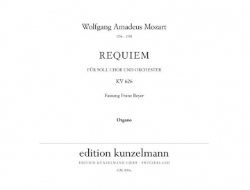Requiem d-Moll KV626 für Soli, Chor und Orchester Orgel
