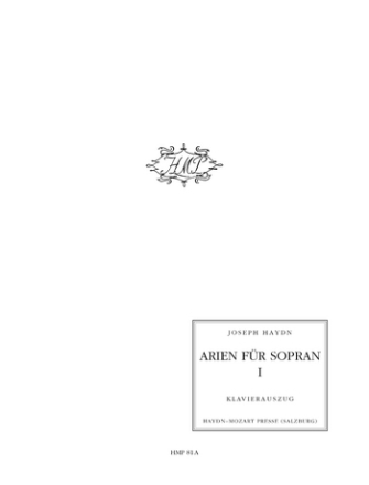 Arien fr Sopran Band 1 (it) Klavierauszug