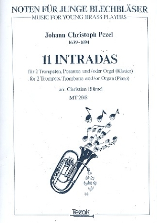 11 Intradas  for 2 trumpets and organ