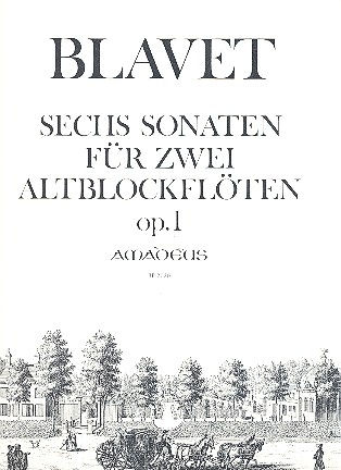 6 Sonaten op.1 fr 2 Altblockflten Spielpartitur