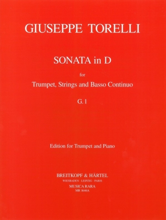 Sonate D-Dur G1 für Trompete, Streicher und Bc Trompete und Klavier