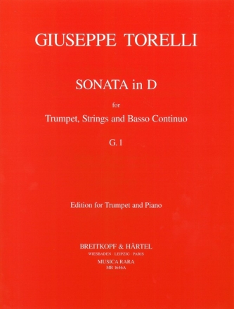 Sonate D-Dur G1 fr Trompete, Streicher und Bc Trompete und Klavier