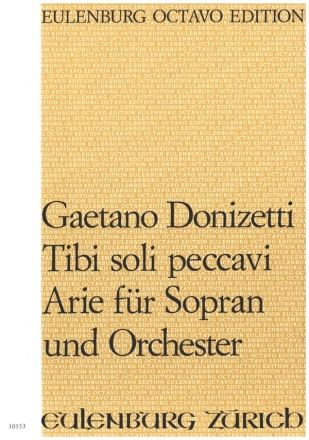 Tibi soli peccavi fr Sopran, Bassetthorn und Streicher Partitur