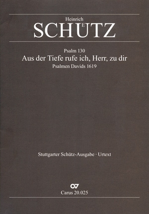 Aus der Tiefe rufe ich SWV25 fr Chor (SSAATTBB), 8 Instrumente und Bc,  Partitur