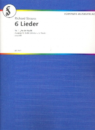 An die Nacht op. 68,1 fr Gesang (tief) und Klavier