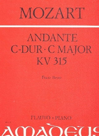 Andante C-Dur KV315 fr Flte und Orchester fr Flte und Klavier