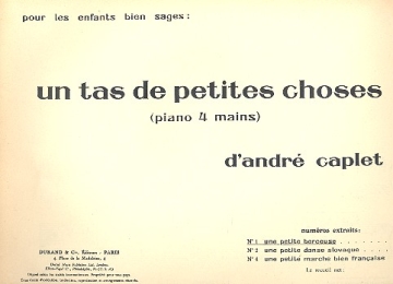 Un tas de petites choses nos.1-5 pour piano  4 mains Nr. 1 - Une petite berceuse