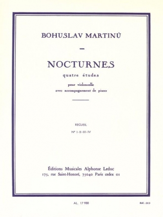 Nocturnes 4 tudes pour violoncelle et piano