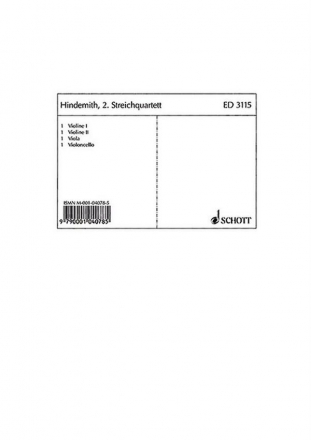 2. Streichquartett f-Moll op. 10 fr Streichquartett Stimmensatz