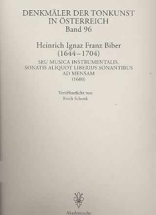 Seu musica instrumentalis...: fr 3 Instrumente (2 Violinen, Viola) und Bc Partitur