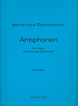 Antiphonen fr Viola solo, Sprecher, kleines Orchester Partitur