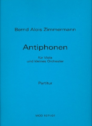 Antiphonen fr Viola solo, Sprecher, kleines Orchester Partitur